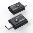 iMars TR6 2-in-1 bluetooth 5.0 Transmitter Receiver Wireless Audio Adapter USB 3.5mm AUX Jack for Car Home TV PC