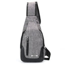 Men USB Anti-theft Chest Bag Crossbody Messenger Shoulder Backpack Sling Pack Sports Travel