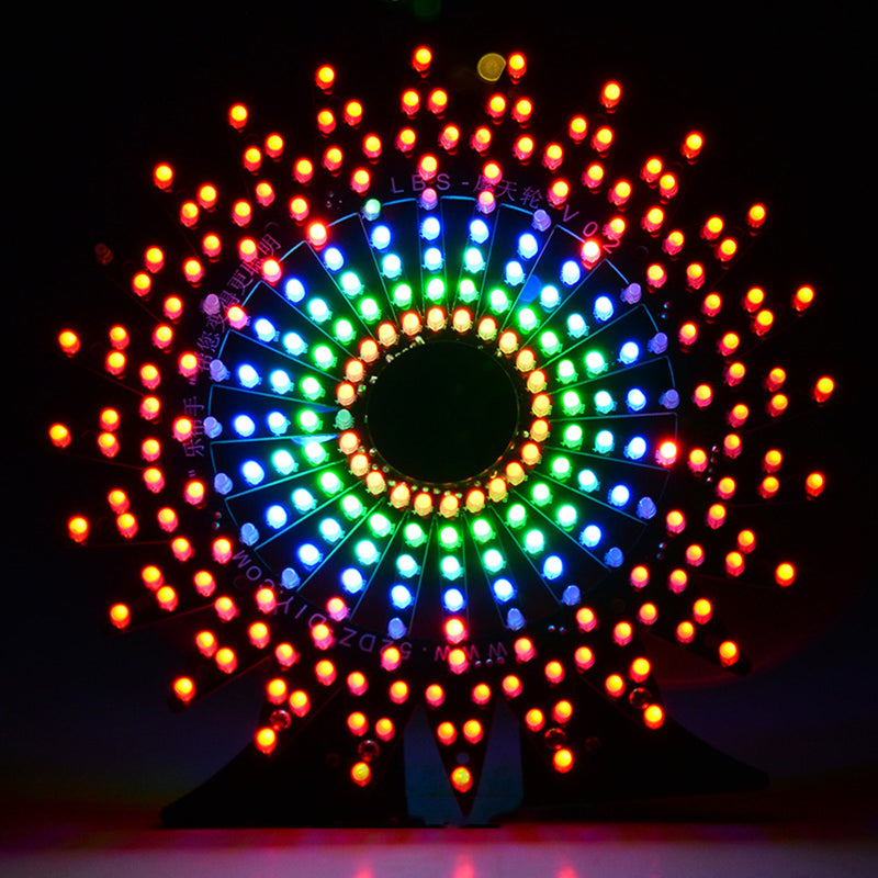 Geekcreit Ferris Wheel Model Music Spectrum DIY Kit Electronic 51 Single-chip Colorful LED Flash Kit