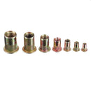Suleve MXRN2 220Pcs M3/M4/M5/M6/M8/M10 Zinc Plated Rivet Nut Threaded Countersunk Head Insert Nut Tool Kits