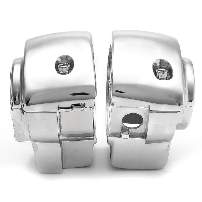 Chrome Switch Housing Cover Caps for Harley 883 XL1200 Road King/Electra Glide