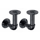 1 Pair of DN20 80/130/170/210mm Steel Pipe Shelf Bracket Holder DIY Pipe Shelf Brackets