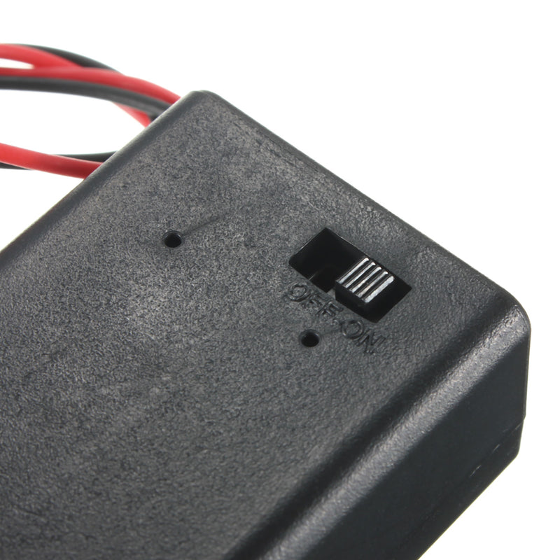 DIY 9V Battery Storage Container Box Case Holder With ON/OFF Toggle Switch
