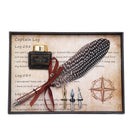 Classical Feather Pen Fountain Quill Dip Writing 3 Replacement Nibs With Ink Set Wedding Banquet Signature Pen