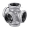 1/2" 3/4" 1" 5 Way Pipe Fitting Malleable Iron Galvanized Outlet Cross Female Tube Connector