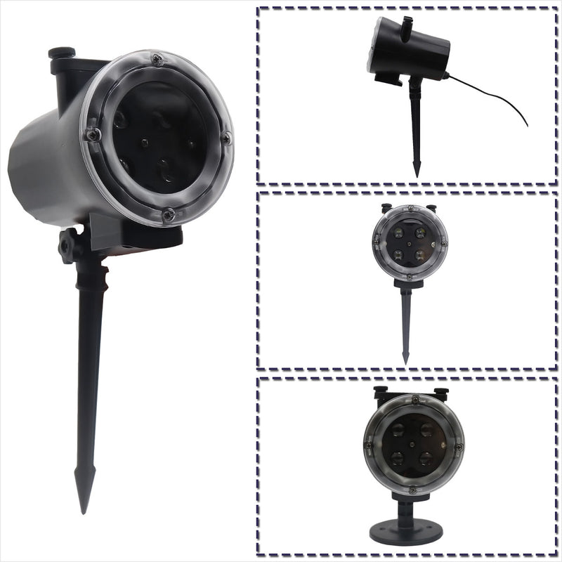 Christmas Light Laser Projector Animation Effect Light IP65 Remote Outdoor Halloween 12 Patterns Lamp Snowflake/Snowman