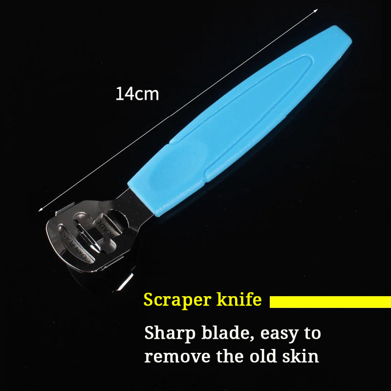 8-in-1 Foot Plate Honing Foot Stone Grinding Foot Skin Squeegee to Dead Skin non-Electric Pedicure Tool Repair Planing Knife Set