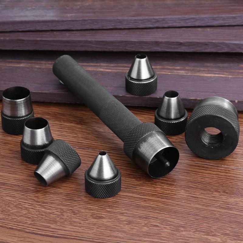 10pcs Heavy Duty Hollow Punch Kit Set Gasket Leather Rubber Punching DIY Leather Craft Tool Perforating Tools