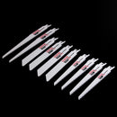 10pcs 6TPI/8TPI/10TPI Reciprocating Saw Blades Wood Metal Cutter Blade