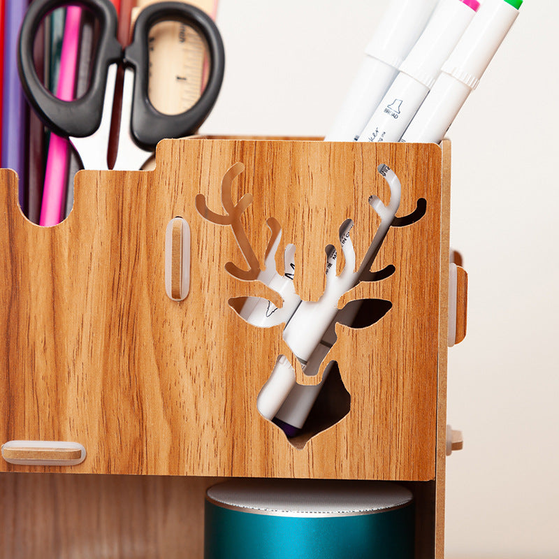 Creative Multifunctional Desk Gadgets Storage Box Rack Stationery Container Pencil Pen Holder Home/Office Desktop DIY Organizer
