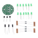 3pcs DIY Green LED Round Flash Electronic Production Kit Component Soldering Training Practice Board