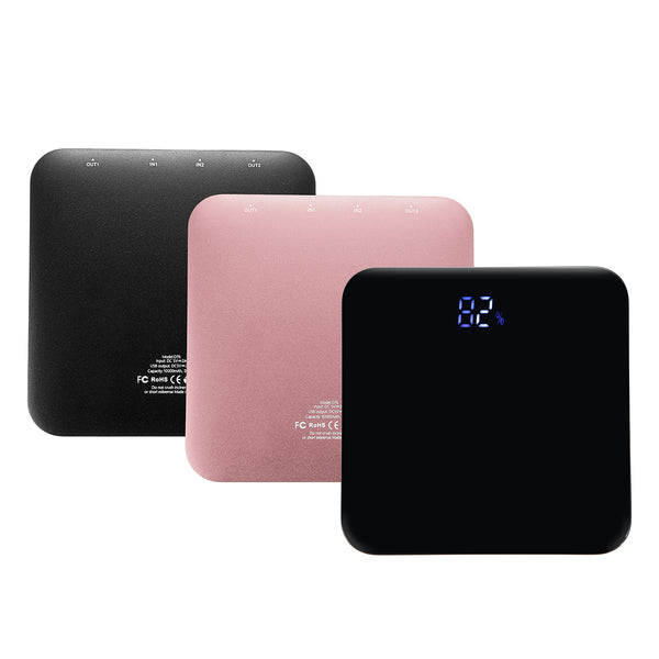 10000mAh Mini Power Bank 5V 2.1A Fast Charging Micro USB Type-C LED Battery Charger For iPhone 7 8 X Android