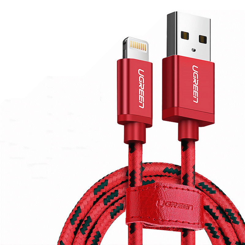 UGREEN 2.4A Lightning Port Fast Charging Transmission Data Cable For iPhone X XS 11Pro iPadPro iPadAir