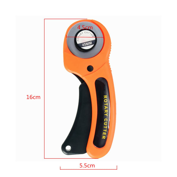 45mm Rotary Cutter Sewing Quilting Fabric Cutting Craft Tool With 5pcs Blades