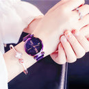 Deffrun Magnetic Attraction Clasp Women Wrist Watch Shining Dial Face Casual Style Quartz Watch