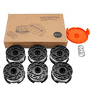 6pcs 30ft Trimmer Line Replacement Spool Cap Cover Spring For Black And Decker String Trimmers