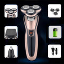 3 in 1 Electric Bald Shaver Waterproof Cordless Rechargable Wet&Dry Nose Hair Trimmer Razor
