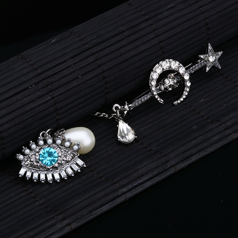 Brooch Alloy Scarf Clip Pin Women Jewelry Allah Evil Eye Islam 43.5 cm