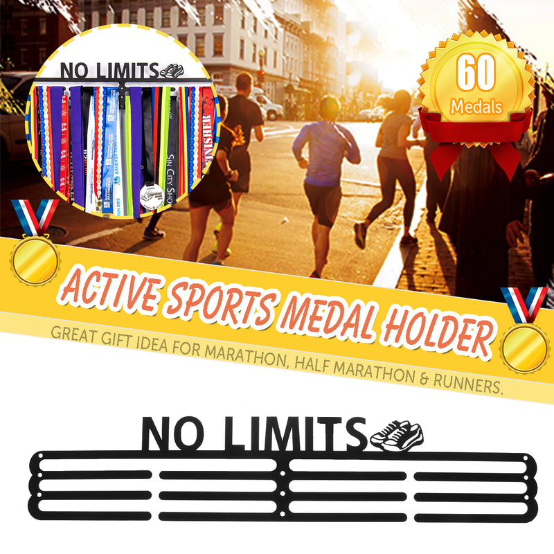 Urban Active Sports Medal Holder No Limits Medal Display for 60 Medals Display Box
