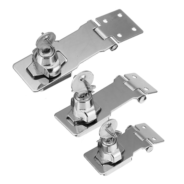 2.5/3/4 Inch Garage Shed Gate Door Hasp Lock Staple Security Key Locking