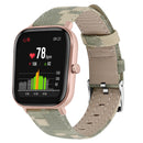 Bakeey 20MM Nylon Canvas Genuine Leather Watch Band For Amazfit GTS