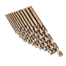 Drillpro 13pcs 1.5-6.5mm HSS-Co M35 Cobalt Twist Drill Bit Set for Metal Wood Drilling
