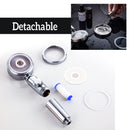 High Pressure Adjustable Bath Shower Head Turbo One-key Stop Button With 2Pcs Filter
