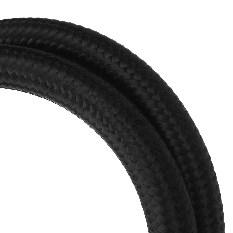 Black AN8 -8 AN Stainless Steel Braided Brake Gas/Oil/Fuel Line Hose 1 Meter