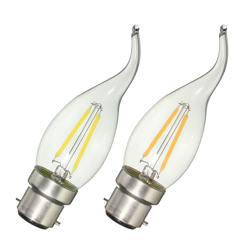 Dimmable B22 C35 2W COB Edsion Retro Pure White Warm White Incandescent Light Lamp Bulb AC220V