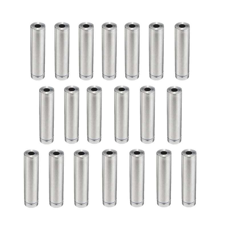 20Pcs/Set 12mm Stainless Steel Advertisement Nails Stone Wall Mount Glass Sign Standoff Bolt Pin Fixing Screw Kits for Artwork Sign Displaying