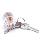DANIU Cutaway T-Lock Transparent Lock Training Skill Visable Practice Padlock Lock Pick with Two Keys