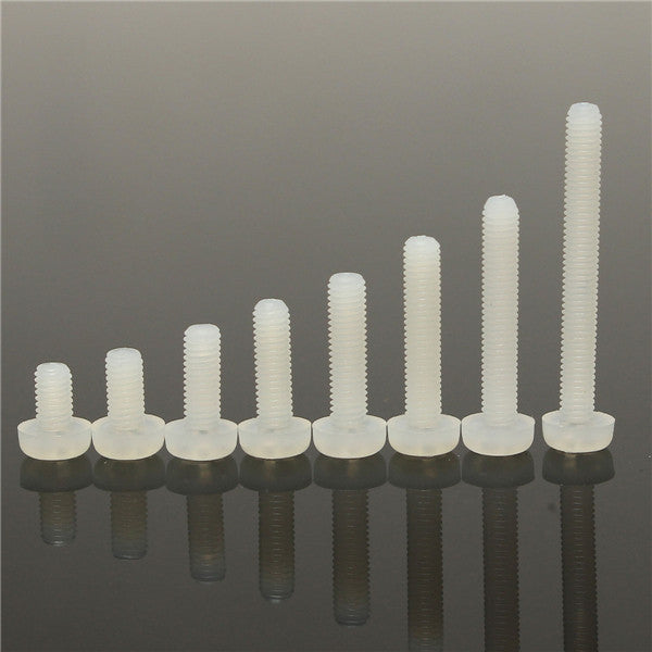 Suleve M3NR1 M3 Nylon Screw White Nylon Screws Bolt & Nuts Assortment Kit 160pcs