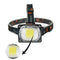 XANES SYT002 850LM COB Headlamp 3 Modes Night Warning Light Camping Hunting Portable Emergency Lantern 18650