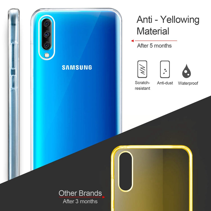 Full Body Clear Touch Screen Protective Case For Samsung Galaxy A50 2019