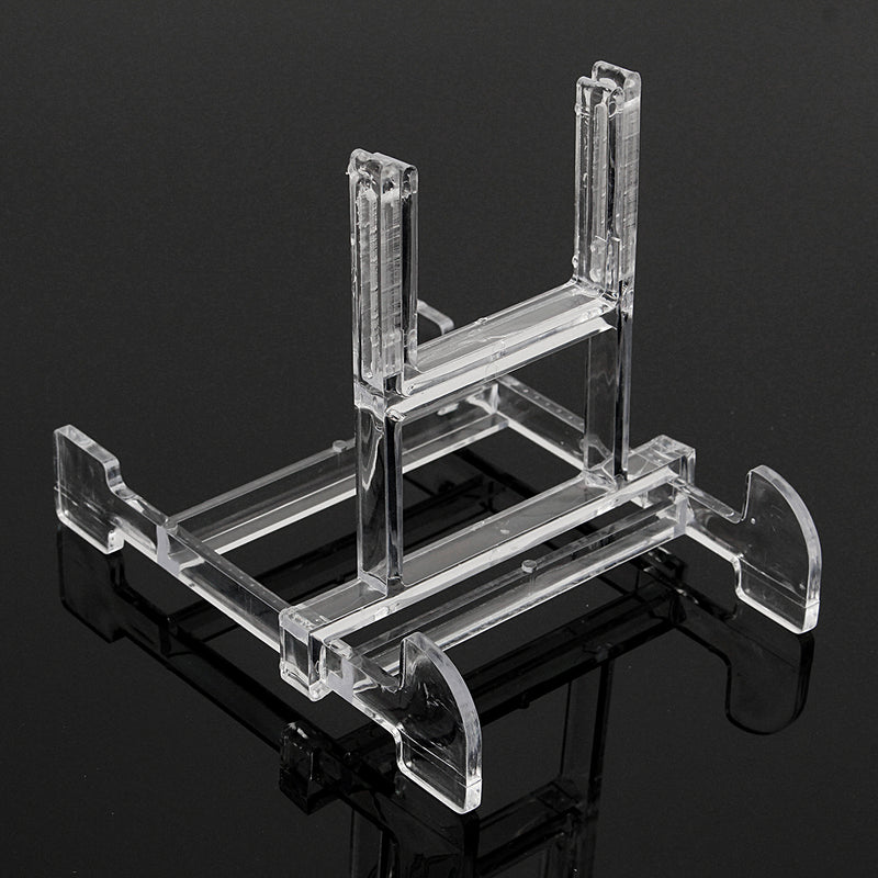 Clear Adjustable 3"-5" Easel Jewelry Display Stand Plate Bowl Photo Frame Book Artwor