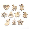 100PCS Wooden Piece Cartoon Cute Creative DIY Cutouts Craft Embellishments Wood Ornament Decorations