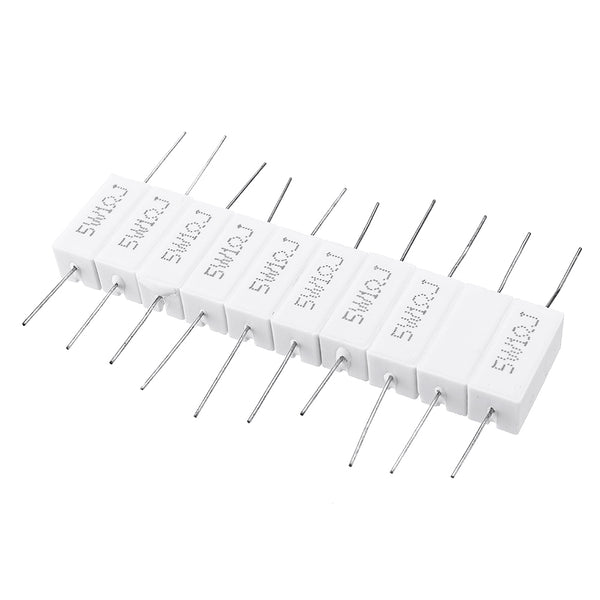 10pcs 5W 1 ohm 1R Ceramic Cement Resistor