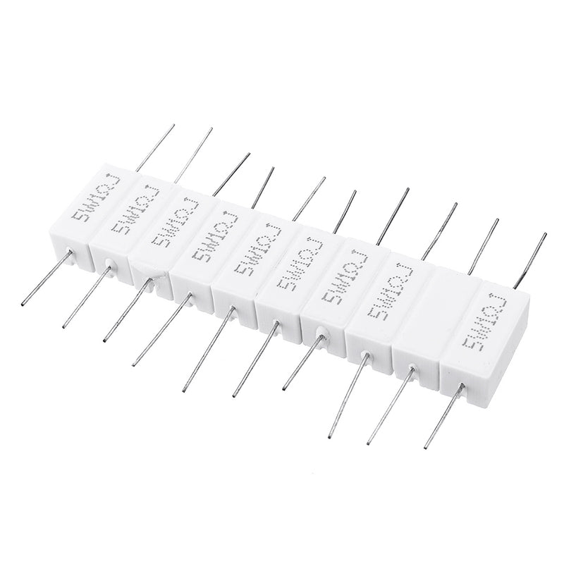 10pcs 5W 1 ohm 1R Ceramic Cement Resistor