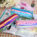 Holographic Iridescent Laser Pencil Case Quality PU School for Girls Boy School Supplies Stationery Cute Pencil Box Pencil Bag