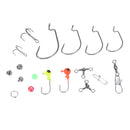 ZANLURE 150PCS Fishing Accessories Kits Jig Head Hooks Sinker Swivels Snap Beads Tackle With Box