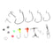 ZANLURE 150PCS Fishing Accessories Kits Jig Head Hooks Sinker Swivels Snap Beads Tackle With Box