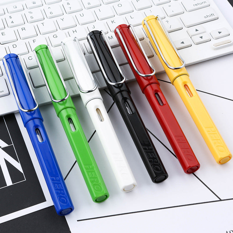 Hero 359 Fountain Pen EF F Nib Calligraphy Correction Writing Posture Signing Ink Pens Gifts for Students Friends Families