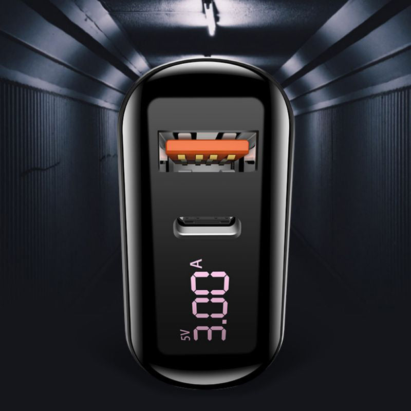 UASMS 18W QC3.0 PD Dual Port Digital Display Fast Charging Wall Charger Adapter For iPad Pro iPhone 8Plus XS 11 Pro Huawei P30 Pro Mate 30 5G Oneplus 7T Pro