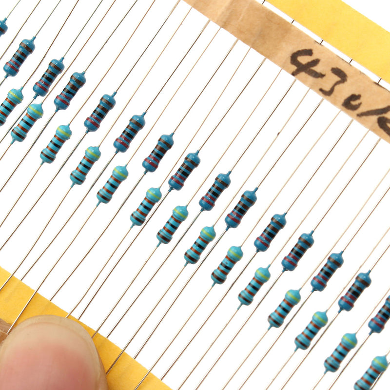 9360pcs 1% 1/4W Metal Film Resistor Kit 156 Value 1R-10M Ohm Component Pack