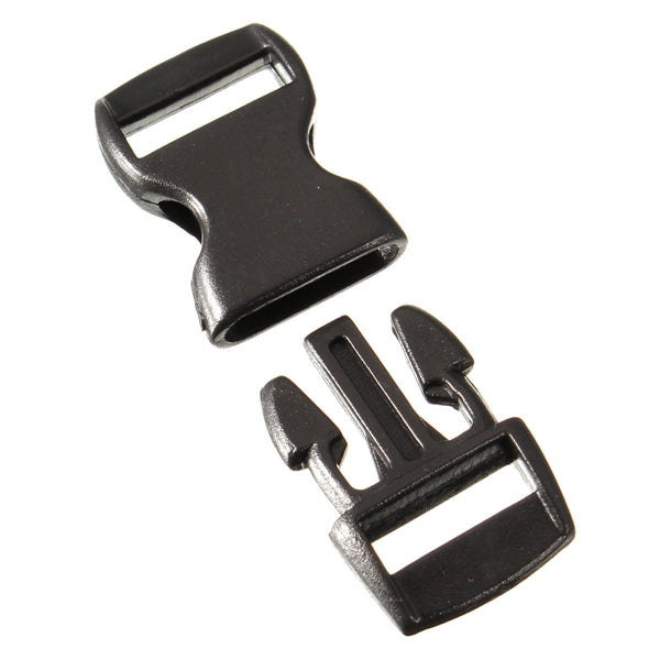 12Pcs Black Plastic Curved Release Clasp Buckles Umbrella Rope Bracelet Buckles