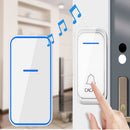 CACAZI 1 Receiver 1 Transmitter EU Plug 300M Remote Home Waterproof LED Indicator Wireless Smart Digital AC Electronic Doorbell