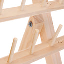 39x18x37cm 63Pcs Smaller Spool Wooden Folding Sewing Rack Free-standing Box