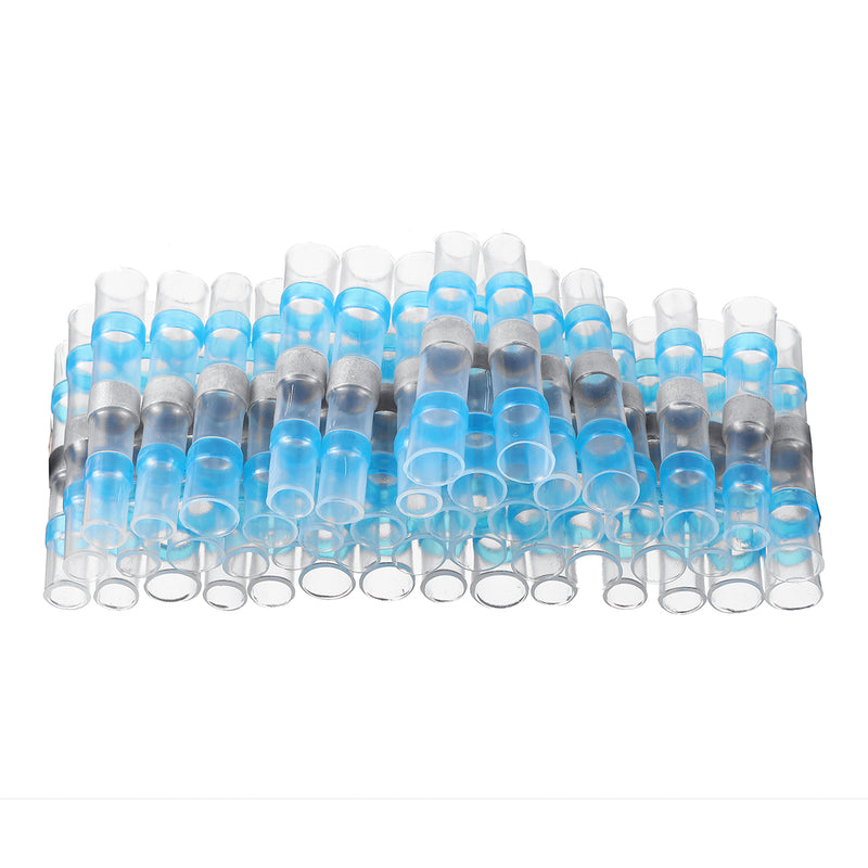 50Pcs Heat Shrink Tube Soldering Sleeve Butt Wire Connectors Terminal Kit