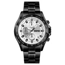 SKMEI 1393 Stainless Steel Business Style Waterproof Date Display Men Wrist Watch Quartz Watches