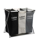 Foldable Tri-color Storage Baskets Dirty Laundry Basket Oxford Cloth